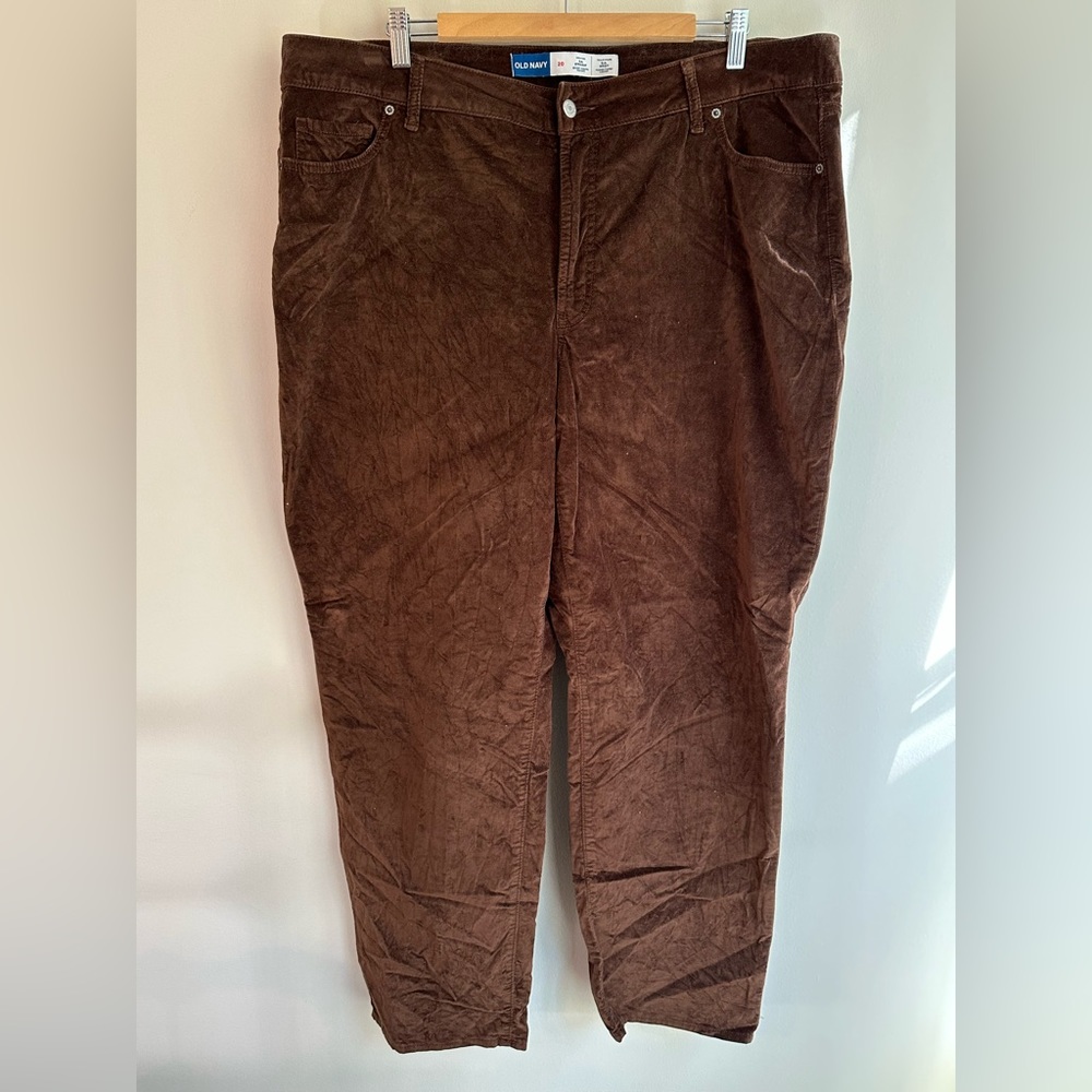 Old Navy - High Rise Velvet Pants Sz 20
